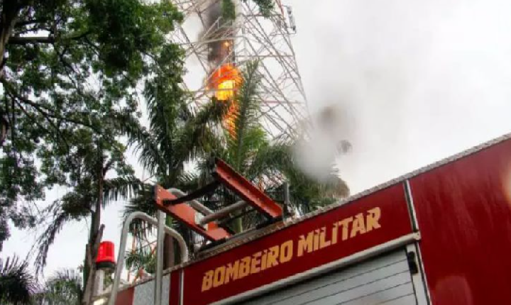 Fogo em antena tira afiliada da Record em MS do ar por 17 horas
