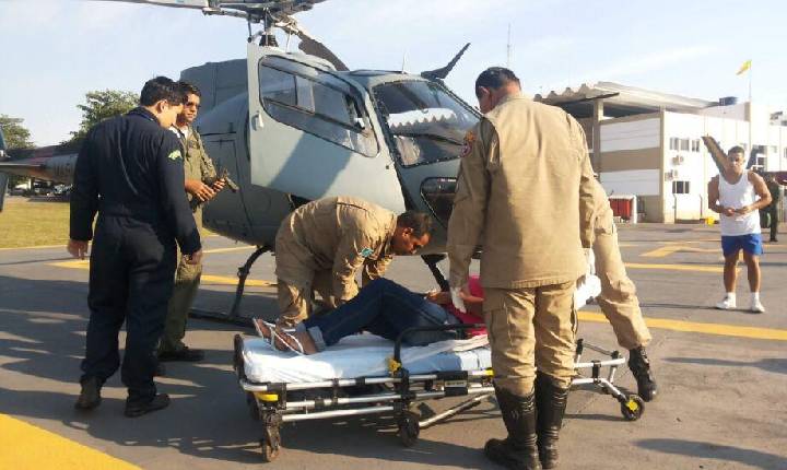 Jovem cai de cavalo no Pantanal do Paiaguás e é socorrida de helicóptero