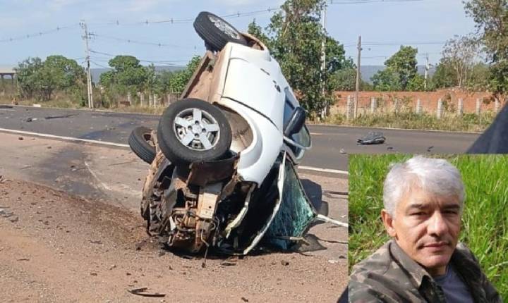 Motorista morre após colisão entre carro e carreta na BR-163 em Coxim