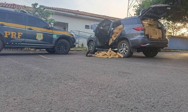 PRF apreende 1,3 tonelada de maconha e recupera veículo após perseguição em Campo Grande