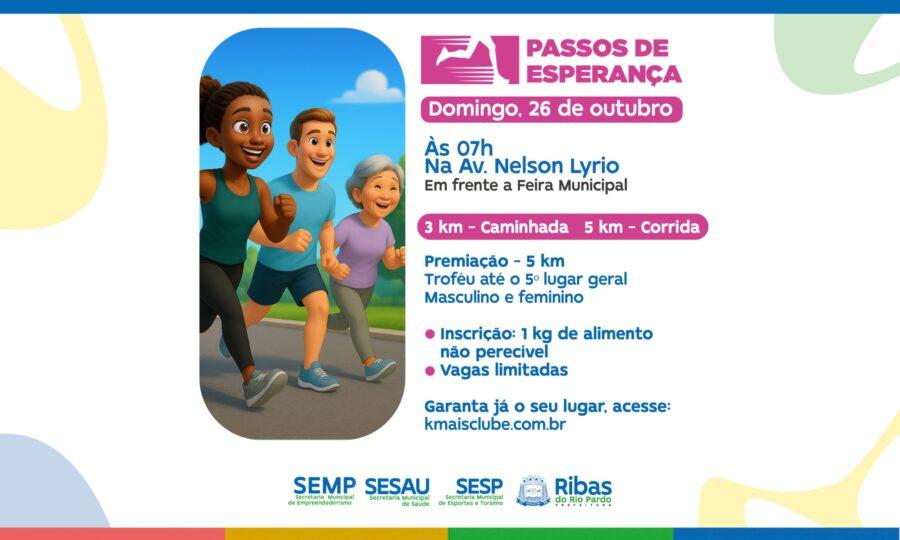 Corrida Passos de Esperança em Ribas do Rio Pardo une saúde, solidariedade e bem-estar em evento marcante