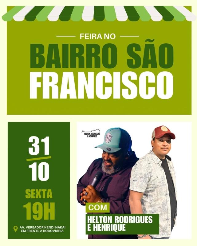 Feira no Bairro São Francisco movimenta Costa Rica nesta sexta-feira