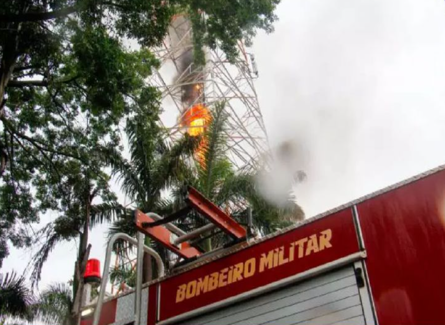 Fogo em antena tira afiliada da Record em MS do ar por 17 horas