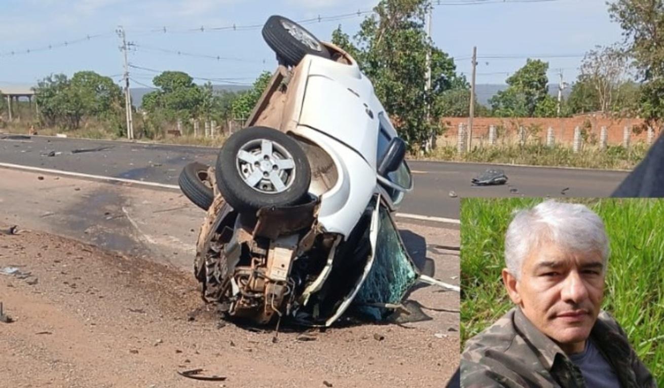 Motorista morre após colisão entre carro e carreta na BR-163 em Coxim