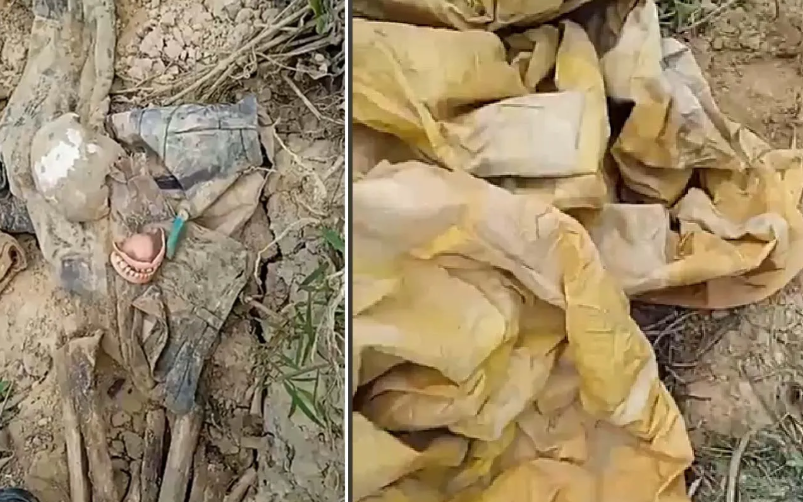 VÍDEO: Ossada humana é encontrada enrolada em lona no Rio Paraguai, em Corumbá