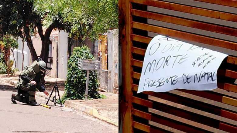 Vídeo: Cartaz com ameaça de morte e bomba caseira mobilizam BOPE no Monte Castelo