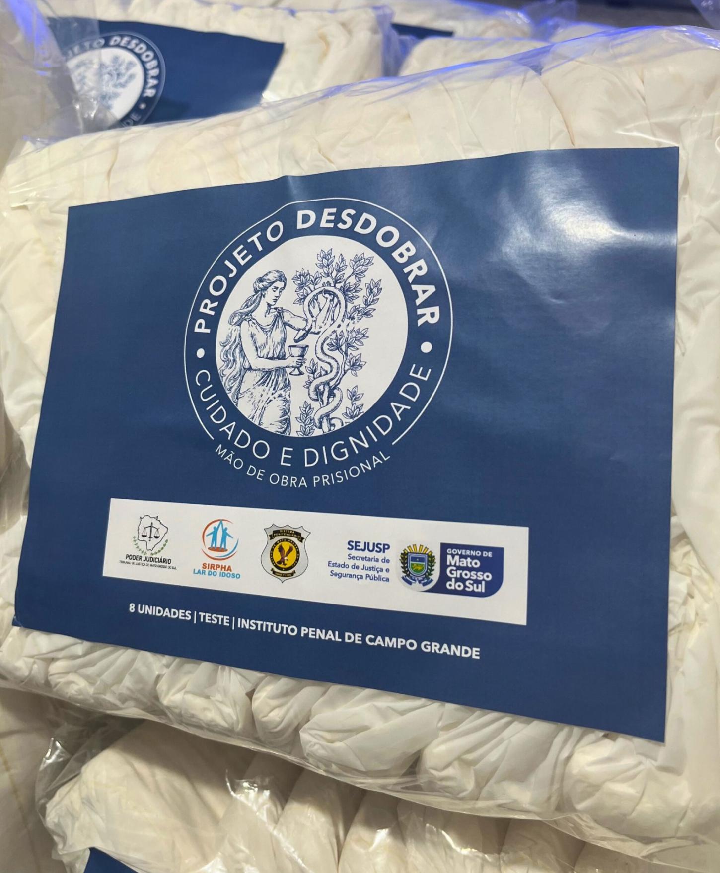 Fraldas geriátricas de trabalho prisional que compõem a primeira entrega. Foto: Agepen/Divulgação