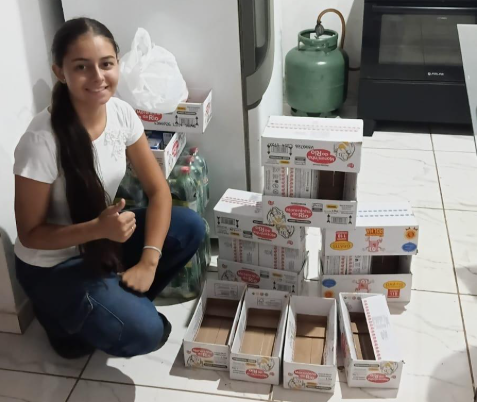 Preparação para venda das paçocas em Campo Grande