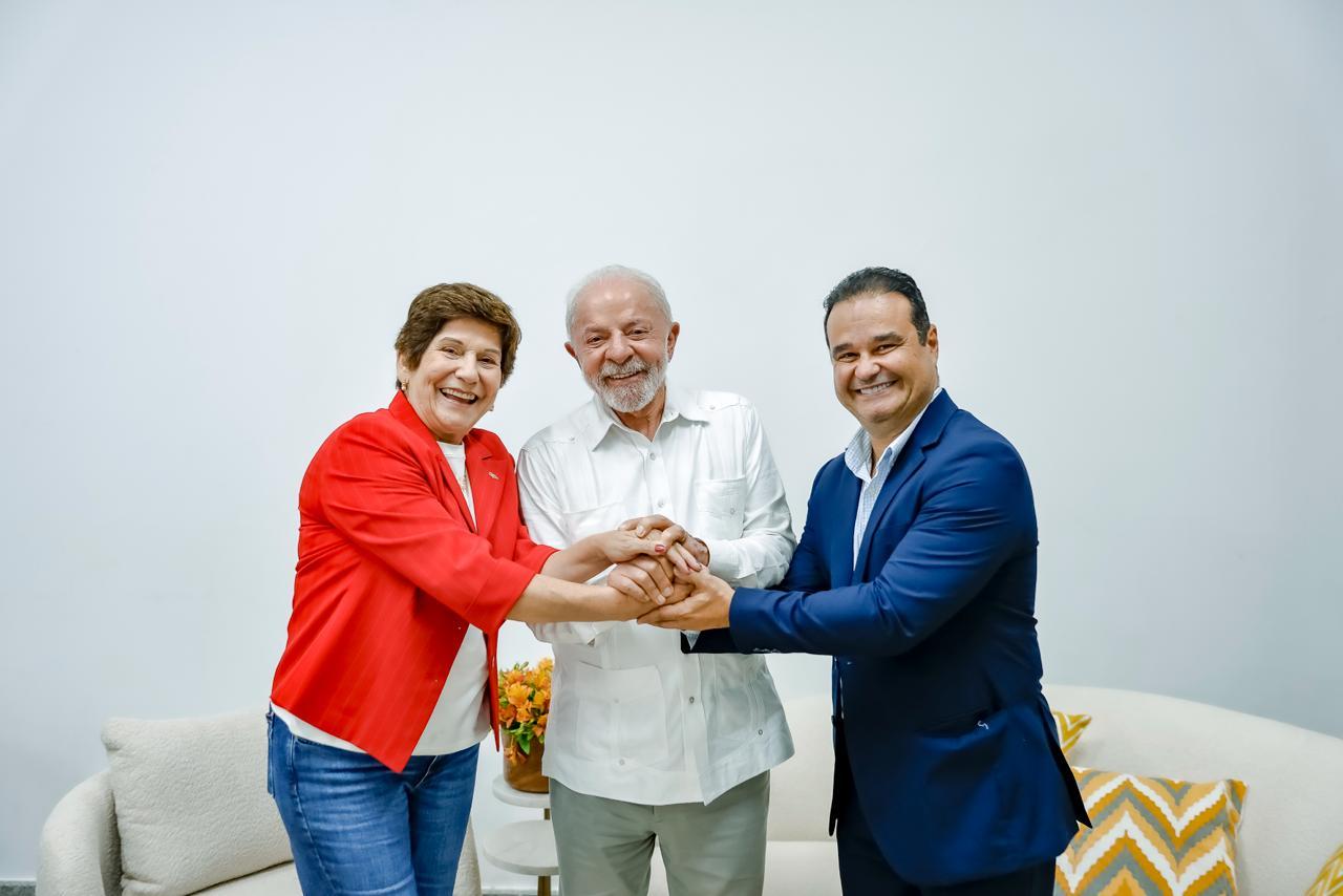 D. Gilda, Presidente Lula e Fábio Trad | Foto: Divulgação