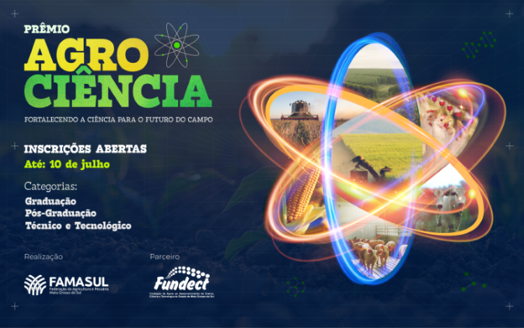 7º Prêmio Agrociência abre inscrições com R$ 94 mil em premiações e bolsas em MS
