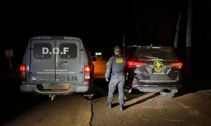 DOF recupera em Laguna Carapã veículo furtado em Campo Grande